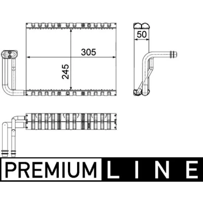 Imagen de MAHLE ORIGINAL AE 88 000P Evaporador sin válvula de expansión BMW: 7, 5 Berlina