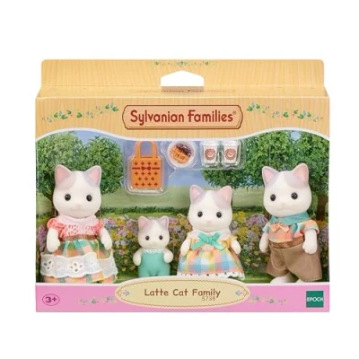 Imagen de Sylvanian Families 5738 Familia de Gatos lecheros Figuras para casa muñecas