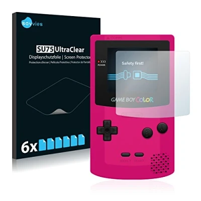 Imagen de savvies Protector Pantalla para Nintendo Gameboy Color (6 Unidades) Película Ultra Transparente