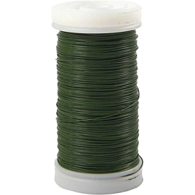 Imagen de Creativ 100263 Alambre para floristería (0,31 mm, 100 g, 160 m), color verde