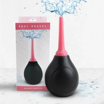 Imagen de DoucheRight Kit de Enema y Ducha Bulbo 310ml en Color Rosa Duchas Anales para Hombres Mujeres Enemas Limpieza Colon Diseño Prevención Retorno