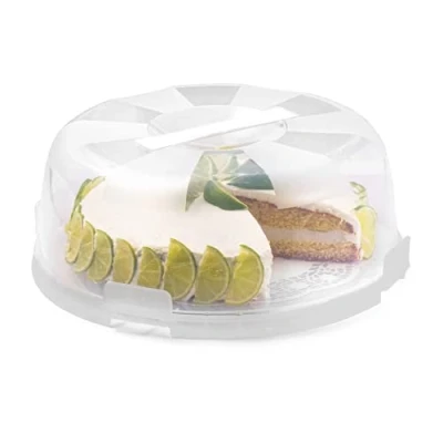 Imagen de Snips, Porta Tarta, Caja de Transporte para Tartas, Contenedor Pasteles con 4 Cerraduras seguridad, 28 x 9 cm, Made in Italy, 0% BPA e phthalate free