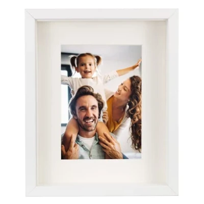 Imagen de BD ART 20 x 25 cm Box 3D Marco de Fotos con Paspartu 13 cm, Blanco