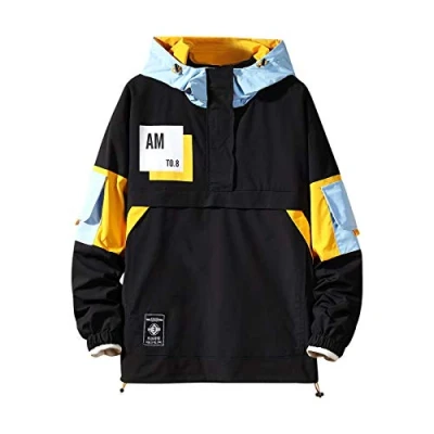 Imagen de GURUNVANI Sudadera casual de manga larga con capucha, 8031negro, Small