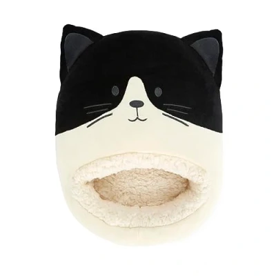 Imagen de Balvi Calientapies Kitty FRAC Color Negro y Blanco Un Gato Que te Mantiene Caliente Poliéster 20x33x3