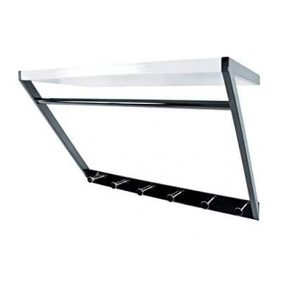 Imagen de Haku möbel appendiabiti da parete cromo scuro, bianco, mdf, metallo dim. l 60 cm x a 40 p 29 cm, stile moderno