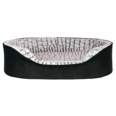 Imagen de Trixie Cama Vital Lino, 60 x 45 cm, Negro/Gris, Perro