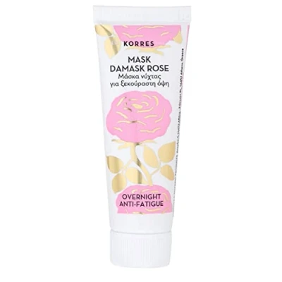 Imagen de KORRES Mascarilla de recuperación nocturna anti fatiga Rose Damas, 18 ml