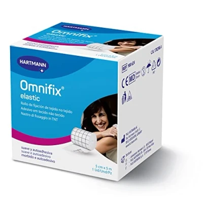 Imagen de Omnifix Elastic: el Esparadrapo de Gran Tolerancia Cutánea para la Completa Cobertura y Fijación Vendajes; 5mx5cm