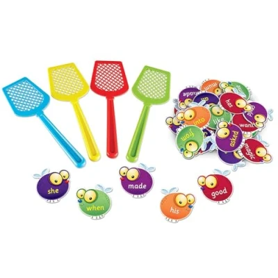 Imagen de Learning Resources Juego para identificar Palabras de Uso frecuente con matamoscas Sight Word Swat