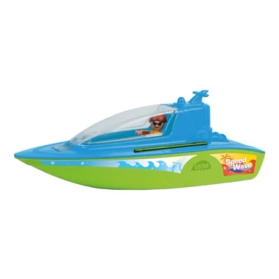 Imagen de Lena BOAZZ Barco Deportivo de 36 cm, Juguete Adecuado para Uso en Interiores y Exteriores, niños a Partir 2 años, Cabina abatible, Dos Asientos más Figura Juego