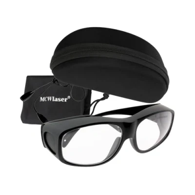 Imagen de MCWlaser Gafas de protección láser CO2, 10600 nm, 9000 11000 OD5+, tipo absorción para grabado instrumento tratamiento belleza