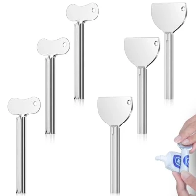 Imagen de Zivacate Exprimidor de Pasta Dientes, 6 Piezas tubos, Dientes llave Metal, Dispensador para Dientes/Crema manos
