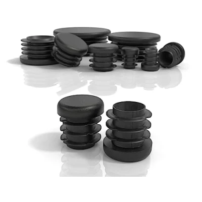 Imagen de PD® Tapones Redondos 21mm para Tubo Redondo de plástico PE Negro Acero, Acero Inoxidable, Aluminio y Perfil 20 Piezas