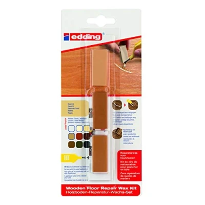 Imagen de edding 8902 juego de cera reparadora suelos madera haya 3 ceras duras para reparar daños y arañazos en