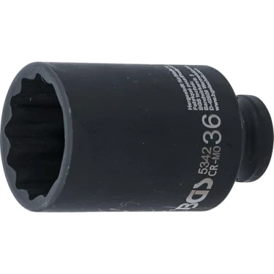 Imagen de BGS 5342 Llaves de vaso impacto 12 caras entrada 12,5 mm (1/2&quot;) 36