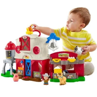 Imagen de Fisher Price HHX34 Little People Farm Edición Alemana Juego Interactivo con Smart Stages, Juguete para niños de 1 a 5 años