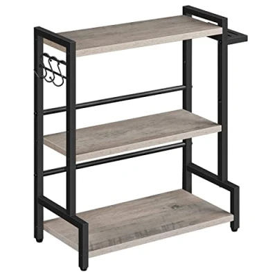 Imagen de HOOBRO Especiero, Organizador para Especias, Especiero con Soporte Cuchillos, Patas Ajustables, Adecuado Restaurantes, Cocinas, Greige y Negro, EBG01TL01