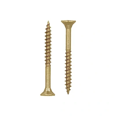 Imagen de HELPMATE Tornillos universales de cabeza avellanada 4,0x40 amarillo pasivado Pack 450 para madera con accionamiento PZ 2 y rosca parcial aglomerado uso en