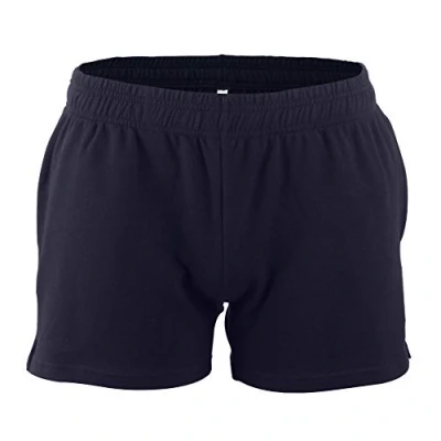 Imagen de Muscle Alive Hombres Gimnasio Culturismo Rutina de Ejercicio Men Pantalones Cortos Algodón Style B Marino Azul, 3 Inseam Thick Fabric with Pockets M