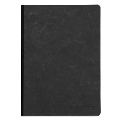 Imagen de Clairefontaine, 795401C, Cuaderno cosido con reverso de tela negra, Age Bag, A5 (14,8 x 21cm), 192 páginas blancas lisas, Papel 90 gr, Cubierta cartulina lustrada, Naranja