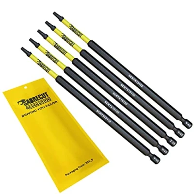 Imagen de 5 x SabreCut SCTX15152_5 152 mm T15 TX15 Juego de puntas destornillador impacto magnético Torx Heavy Duty Compatible con Dewalt Milwaukee Bosch Makita y más
