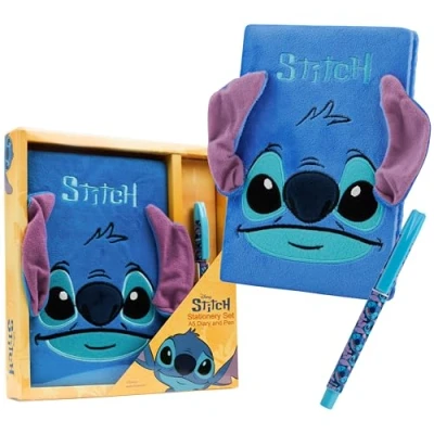 Imagen de DISNEY Libretas Bonitas de Stitch, Set Material Escolar con Cuaderno A5 y Boligrafos Bonitos, Regalos Mujer Niña, Diario Niña 3D