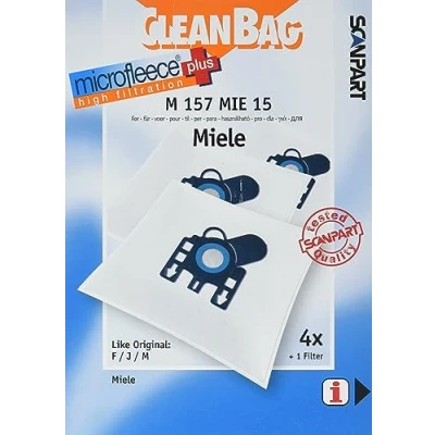 Imagen de Bolsas de aspirador Scanpart M 157 MIE 15 TYP F J compatible con aspiradores Miele