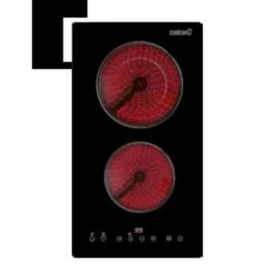 Imagen de Cata Placa Vitrocerámica Modelo TD 3002 BK Encimera con Dos Zonas de Cocción 9 Niveles Potencia Regulable Ancho 30 cm Control táctil