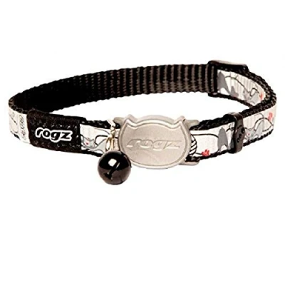 Imagen de Reflectocat ROGZ Collar para Gato con Hebilla de separación y Visibilidad Nocturna (Gato Negro)