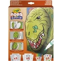 Imagen de Crayola POPS Kit Actividades 3D, para Colorear y Crear dibujos en actividad creativa regalo niños, tema Dinosaurios, a partir de 6 años, 04 2800