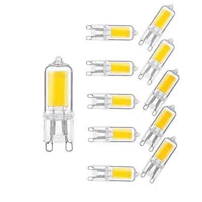 Imagen de OUGEER Pack de 10 G9 Bombilla LED 2W Equivalente 20W Blanco Fría 6000K 200LM AC220 240V Material vidrio No Regulable
