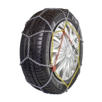 Imagen de ECOBUDGET 450315 Cadenas para nieve con tensor de cadena instrucciones montaje, guantes protección, bolsa almacenamiento Acero