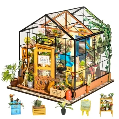 Imagen de Rolife Casa de Muñecas en Miniatura Maquetas DIY Miniature House Cathy&#039;s Flower Decoración Escritorio Regalos Fiesta Reyes para Mujeres Diseñadores (DG104)