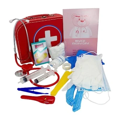 Imagen de GICO Maletín Doctor para niños y niñas , 29 x 19 9 cm, con 26 Accesorios Estetoscopio Funcional 37352