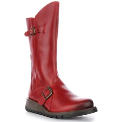 Imagen de Fly London Mes 2, Botas con hebilla, Mujer, Rojo Red 001, 39 EU