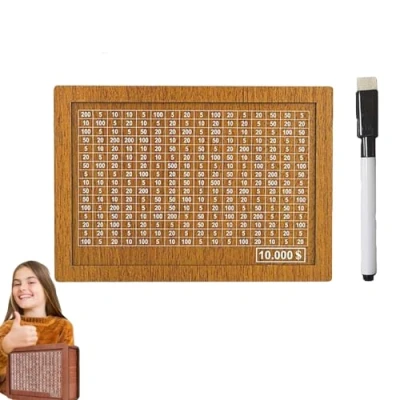 Imagen de SANDNE Cash Vault Wooden Savings Box, Saver Money Cashbox Saving, Challenge Box (Size : 10000)