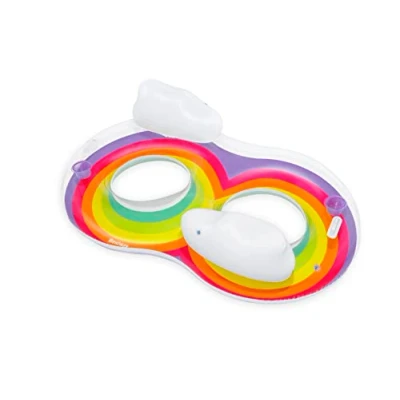 Imagen de BESTWAY Flotador Hinchable Doble de Piscina Rainbow Dreams Swim 186x116 cm Multicolor