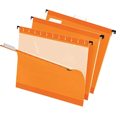 Imagen de Reinforced Hanging File Folders, Letter, Orange, 25/Box