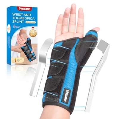 Imagen de YiYame Muñequera Pulgar, Tendinitis Quervain, Túnel Carpiano para Esguince Muñeca, Fracturas, Férula Espica Pulgar en Gatillo, Artritis, Derecha S