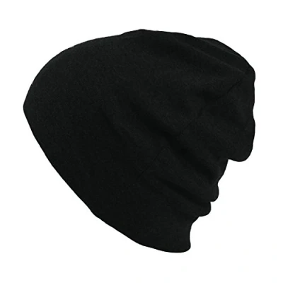 Imagen de CHARM Gorro para Hombre &amp; Mujer Hecho En Japón De Algodon Organico Gorros Punto Sombrero Invierno Verano Negro M