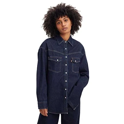 Imagen de Levi&#039;s Dorsey XL Western Camisa Mujer Indigo Rinse (Azul) M