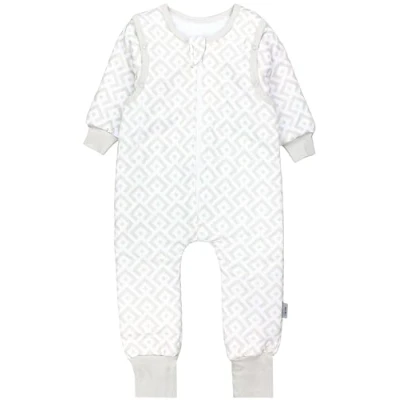 Imagen de TupTam Saco de Dormir con Mangas y Piernas Bebés 2.5 Tog, Rombo beige blanco, 116 122