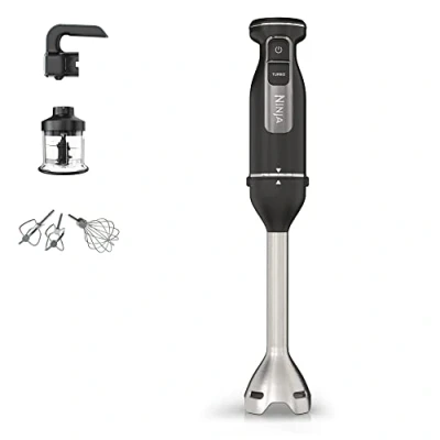 Imagen de Ninja Foodi Batidora de mano 3 en 1, 850 W, 2 velocidades batido y 5 mezclado para picar, mezclar, amasar, batir más, piezas aptas lavavajillas, negro, CI100EU