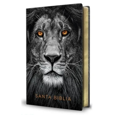 Imagen de Biblia RVR 1960 letra grande tamaño manual, símil piel León de Juda / Spanish Bible Handy Size Large Print imitation leather Lion of Judah