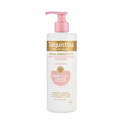 Imagen de TALQUISTINA Crema Hidratante 400ml, para Pieles con Picor, Uso Diario, Hidratación de Larga Duración, Protege y Calma la Sequedad, Apta Sensibles.