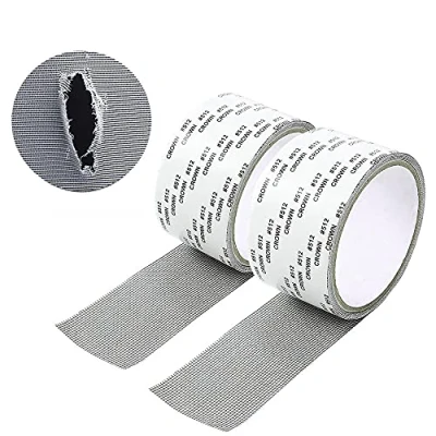 Imagen de CENRONG cinta de reparación，2 rollos para reparar mosquiteras Fibra vidrio adhesiva，para Reparación Pantalla Ventana y Puerta