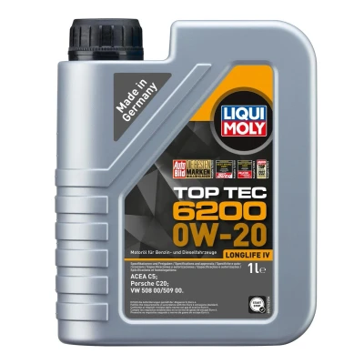 Imagen de Liqui Moly Top Tec 6200 0W 20 1L Aceite de motor 20787 VOLKSWAGEN: Golf 7, Polo V Hatchback, Scirocco III, AUDI: A6 C7 Avant, Q5, A5 B8 Coupé