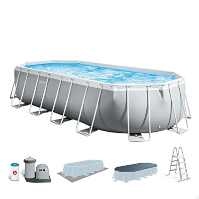 Imagen de intex 26798NP Piscina desmontable ovalada prism frame 610x305x122 cm con depuradora