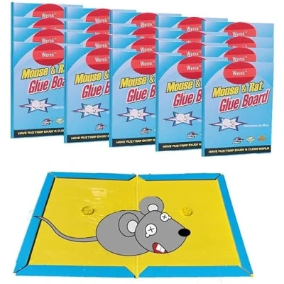 Imagen de Trampa Adhesiva para Ratones y Ratas 5 Placas Grandes de Pegamento Extrafuerte Trampas Ratoneras Profesionales Atrapa Sin Veneno Wemk